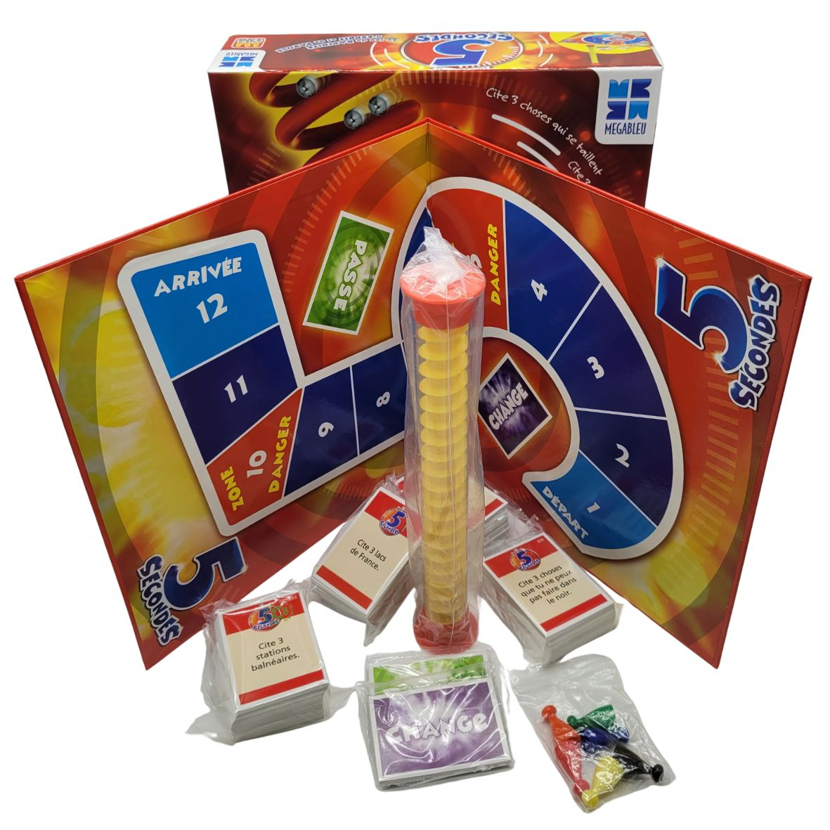 Jeu de Société - 5 Secondes -Jeu de Questions et Réponses -Megableau - À Partir de 8 ans. Bon état - Vue 3 - 